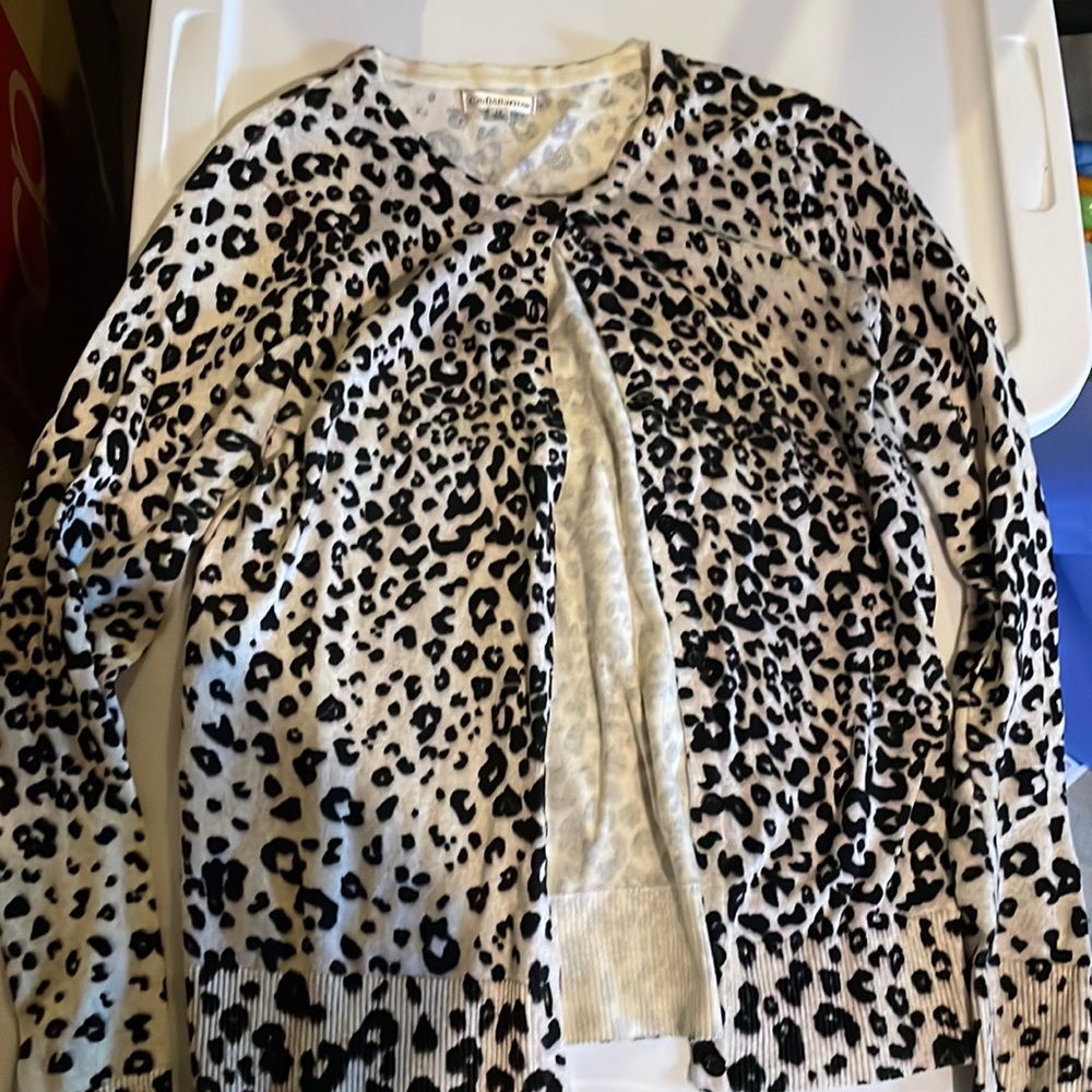 Leopard print cardigan